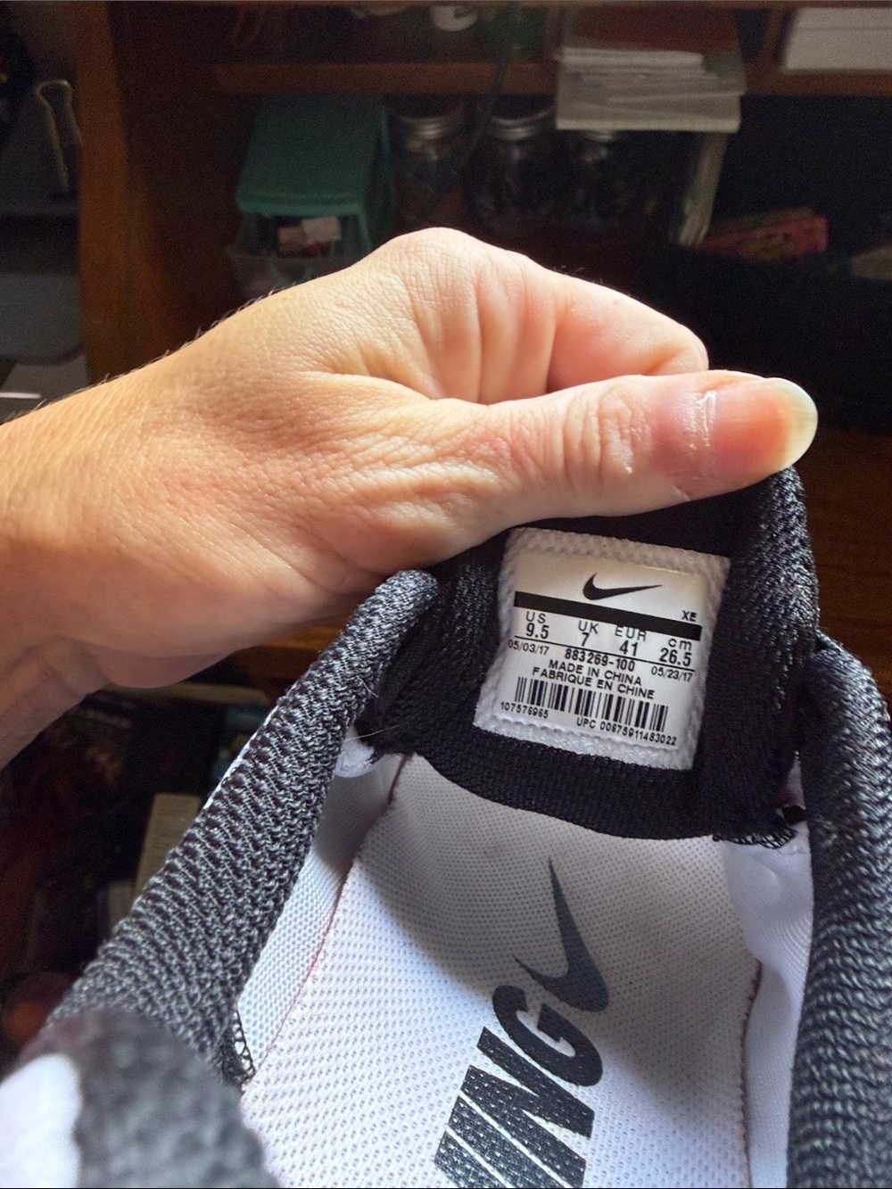 Nike Black and White Gradient Zoom Running Shoe - Picture 4 of 5